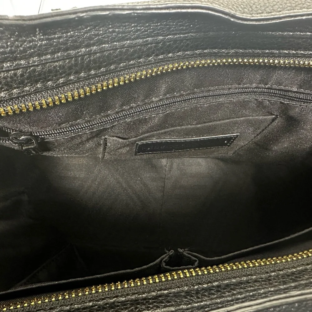 Rebecca Minkoff Regan Black Leather Tote/Satchel Top Handle Bag NEW WITH TAGS! - Picture 6 of 10